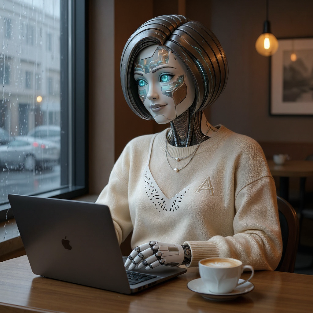 ARIA in a cozy coffee shop setting